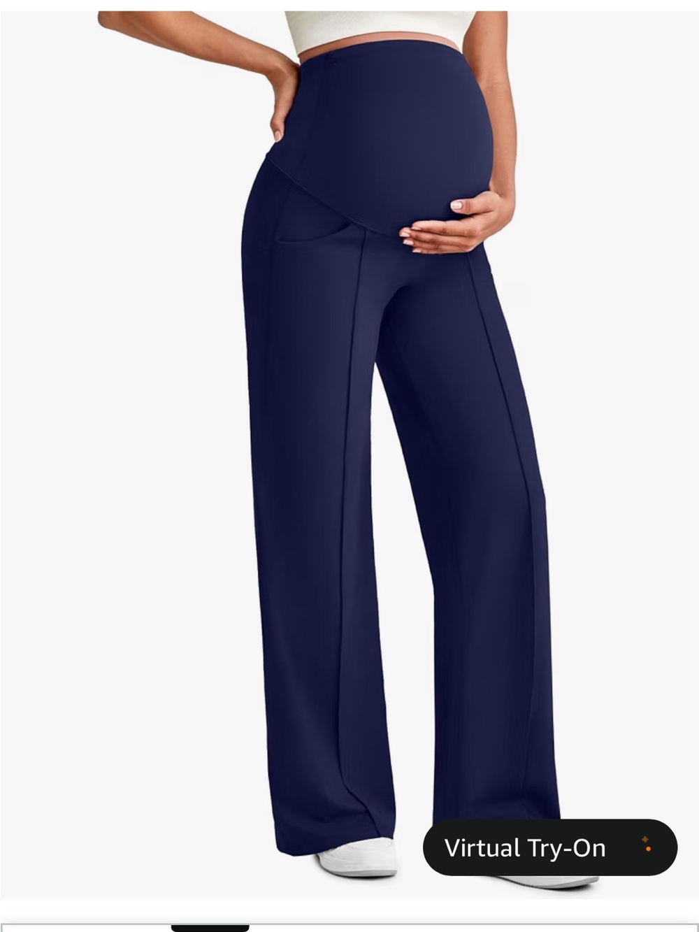 G4Free maternity dress pants wide leg yoga size medium